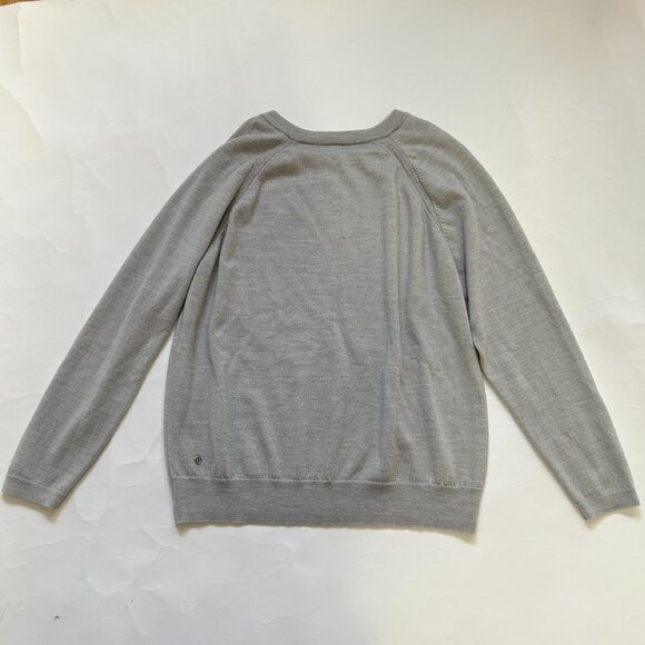 Lululemon Simply Wool Merino Knit Sweater pullover Heather Starlight Gray READ - Picture 5 of 14